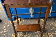 Vintage Oak Barley Twist Side Table/Hall Stand (1930s)