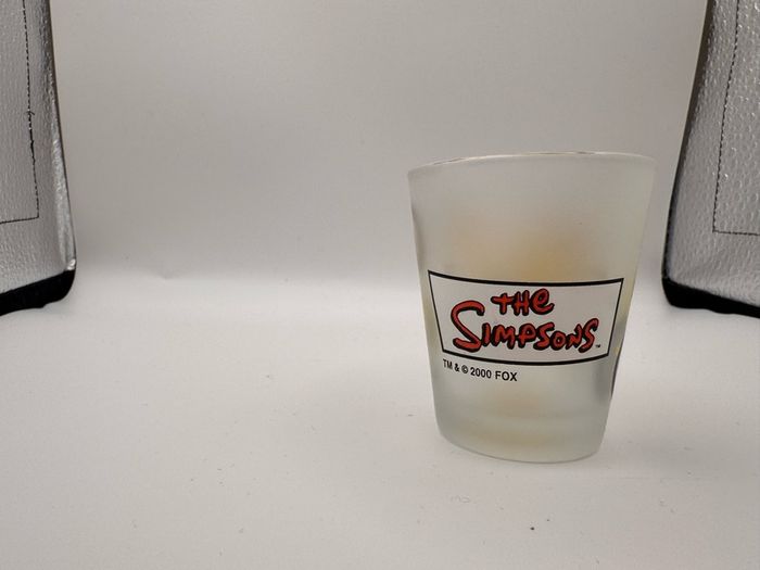 Vintage 2000 The Simpsons Matt Groening Frosted Shot Glasses