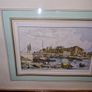 Antique Coloured etching of Angers Le Chateau Et Le Pont Suspendu Image 3
