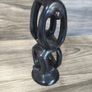 X1 Vintage Gymnastic Olympic Human Tower Figurine Stone Black Sculpture Art Image 3
