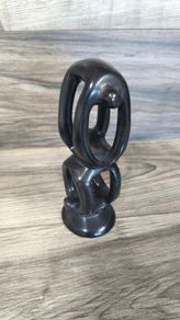 X1 Vintage Gymnastic Olympic Human Tower Figurine Stone Black Sculpture Art
