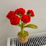 Handmade Crochet Rose Plant Image 2