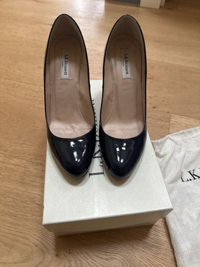 LK Bennett Navy Court Shoes