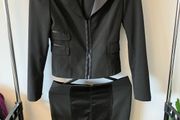 Italian Designer Two-Piece Black Suit - Size 40