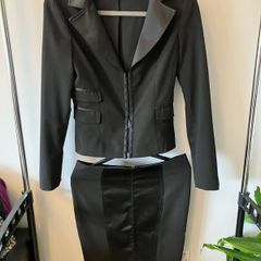 Italian Designer Two-Piece Black Suit - Size 40
