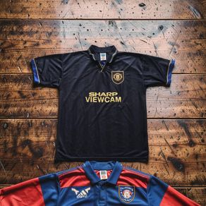 Manchester United 1993-1995 Score Draw Jersey Size XL