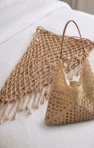 Crochet Bag & Bikini Top Set