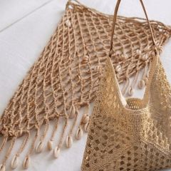 Crochet Bag & Bikini Top Set