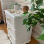 One Large solid wood White Bedside Locker Image 3