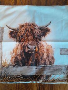 Highland Cow cushion cover