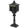 Pedestal Letterbox Aluminium Vintage Style Rustproof Green Image 2