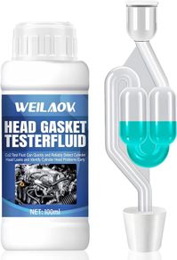 Head Gasket Test Kit, Head Gasket Tester, Combustion Leak Tester Kit, Includes Leak Detection Tool for Head Gasket Failure, Engine Leak, 100ml