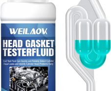 Head Gasket Test Kit, Head Gasket Tester, Combustion Leak Tester Kit, Includes Leak Detection Tool for Head Gasket Failure, Engine Leak, 100ml
