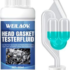 Head Gasket Test Kit, Head Gasket Tester, Combustion Leak Tester Kit, Includes Leak Detection Tool for Head Gasket Failure, Engine Leak, 100ml