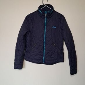 superdry athletic edition lightweight jacket Size medium ptp 20" navy in excellent condition