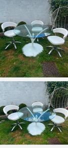 Calligaris round glass dining table -120 cm