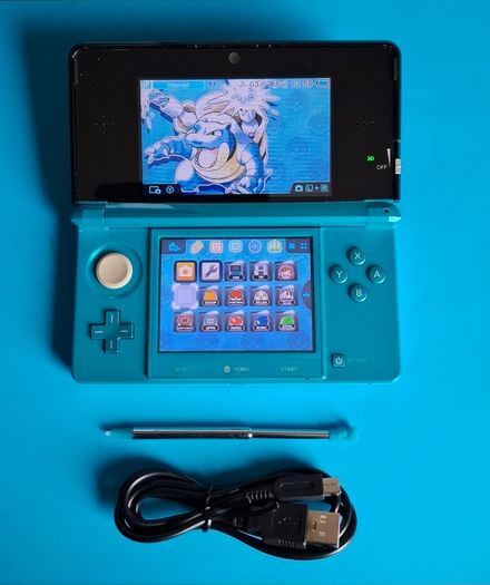 3DS Aqua Blue (Modded)