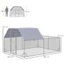 Chicken Run with Roof, Walk-In Chicken Coop Outdoor for 10-12 Chickens, Hen House Duck Pen, 2.8 x 3.8 x 2 m Image 2