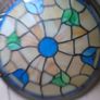 Tiffany Leaded-Glass Ceiling Lights - Matching Pair. Image 2