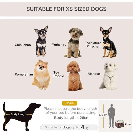 Folding Fabric Soft Pet Crate, 46Lx36Wx41H cm (FREE POSTAGE)