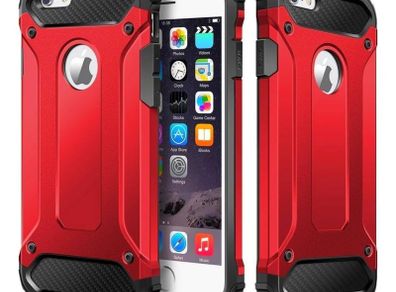 Hybrid Red Armour Case for iPhone SE 2022, iPhone SE 2020, 7, 8, Back Cover