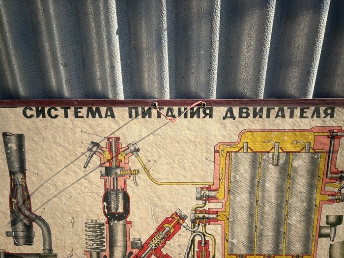 Vintage Soviet-era mechanical Diagram.