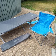 folding camping bed + chair