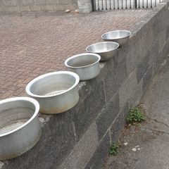 Aluminium pots 2 stainless.