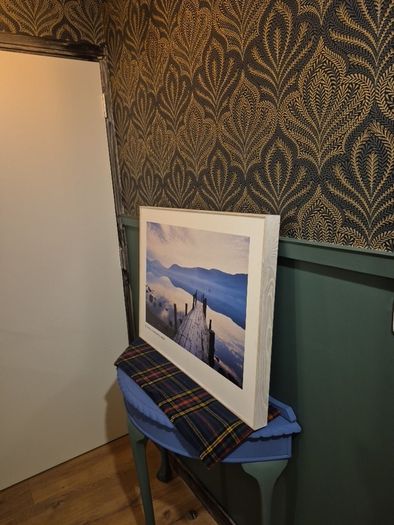 framed landscape print