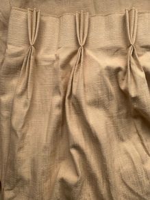 Pair of durable  Custom Made French Pleat Curtains for sale