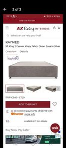 2 drawer ez living  king size bed good condition. matress that cost over 1000 can be added