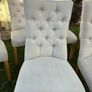 6 x Upholstered Button-Back Dining Chairs  Oak Image 3
