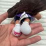 Barbie Chibi Mattel Plush Doll Brown Hair Tie Dye Dress approx. 12 USed Please see pictures Image 10
