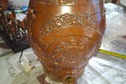 Rare 19th Century English Salt-Glazed Stoneware Brandy 2 Gallon Barrel, Postage Available or collection.
