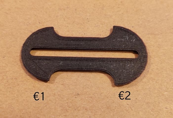 Removable shopping trolley tokens/key 1euro & 2euro
