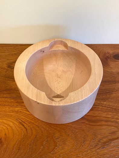 Vintage Danish Bodum Solid Staved Wood Bowl