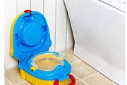 Portable And Comfortable Car Baby Potty Toilet Seat Bowl With Backrest, yellow