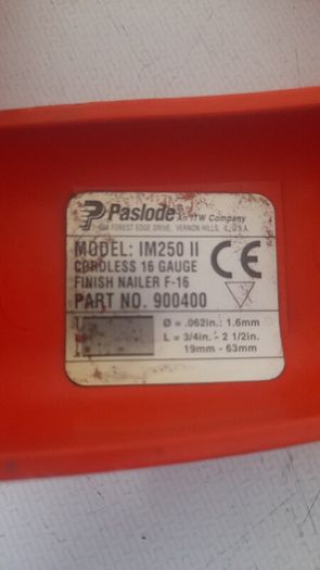 Paslode IM250 Cordless Finish Nailer (16g) - Bare Unit - Just Serviced