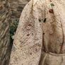 Vintage dress 1940s style beige with brown blue floral print size 12 14 Postage included Image 9