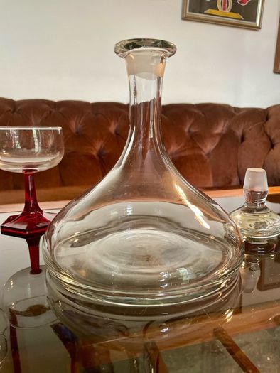 Vintage Full Bodied Red Wine Glass Decanter Original Stopper