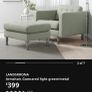 Ikea Landskrona sofa armchair and footstool Image 6
