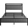 Double Bed Frame with Wooden Storage Headboard Image 2