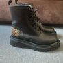 MOSCHINO Calfskin Combat Sole Ankle Boots Mens Chelsea Image 3