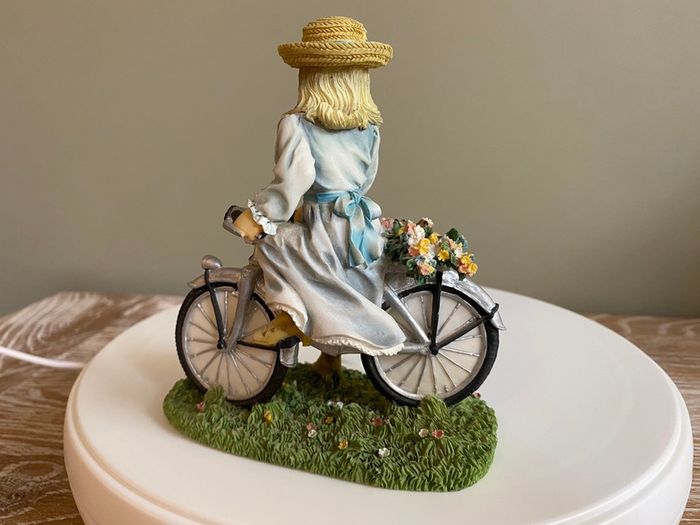 The Leonardo Collection The Bicycle Ride Figurine, Girl With a Bike
