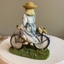 The Leonardo Collection The Bicycle Ride Figurine, Girl With a Bike Image 2