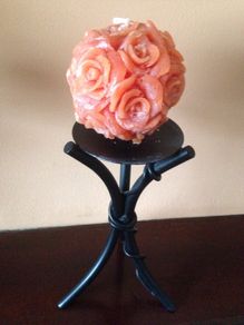 Brand new Cast Iron Candle holder with scented candle