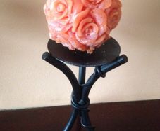 Brand new Cast Iron Candle holder with scented candle