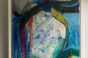 Original Abstract Painting Dublin Swimming Art Swim Art