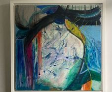 Original Abstract Painting Dublin Swimming Art Swim Art