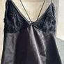 Zara Black Lace & Silk Top XL Image 3